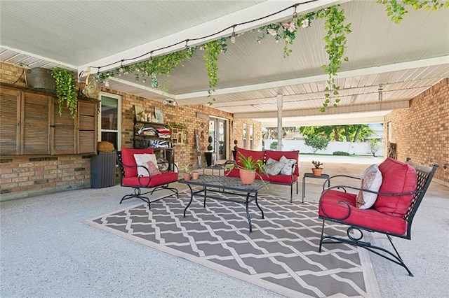313 Sarah Victoria Dr, Belle Chasse, LA 70037 - view of patio / terrace with an outdoor living space