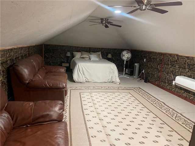 313 Sarah Victoria Dr, Belle Chasse, LA 70037 - bedroom with ceiling fan and vaulted ceiling
