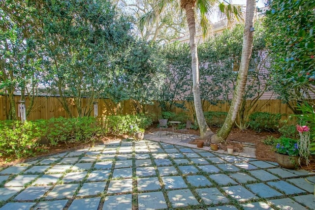 view of patio / terrace with a fenced backyard