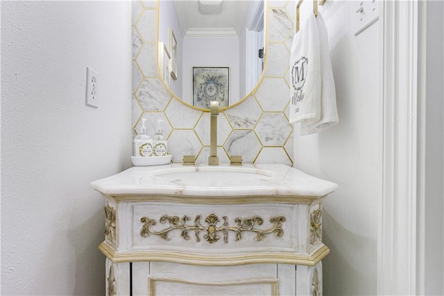 1612 Marina Dr, Slidell, LA 70458 - interior details featuring a sink and ornamental molding