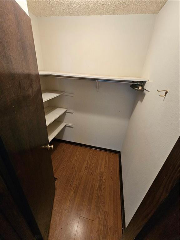 walk in closet featuring wood finished floors