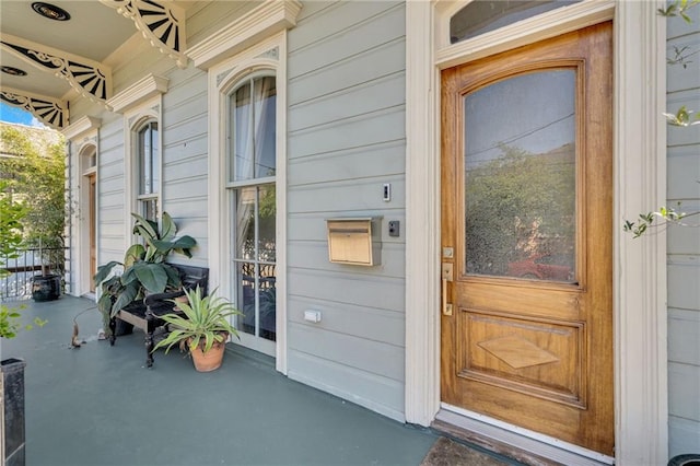 view of exterior entry