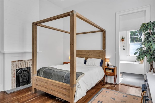 bedroom featuring wood-type flooring
