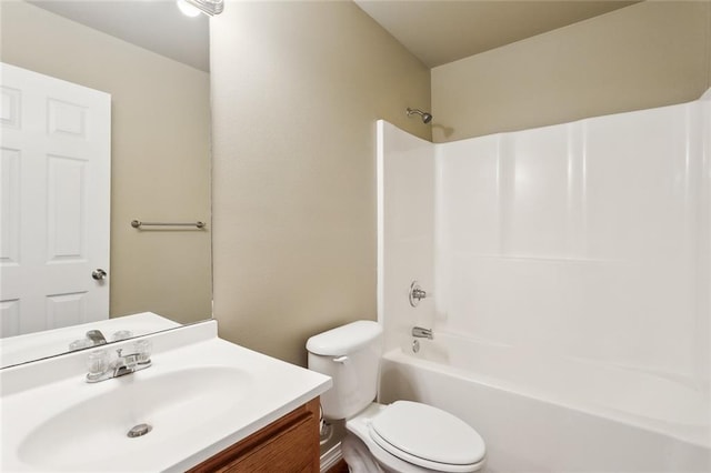 48351 Woodhaven Rd, Tickfaw, LA 70466 - bathroom featuring washtub / shower combination, toilet, and vanity