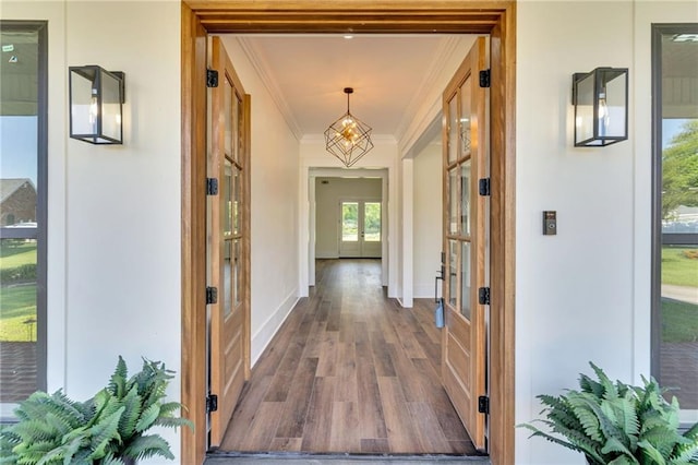 property entrance featuring french doors