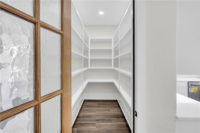 view of storage area