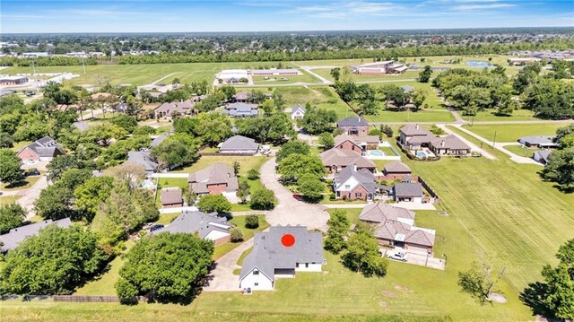 drone / aerial view with a residential view