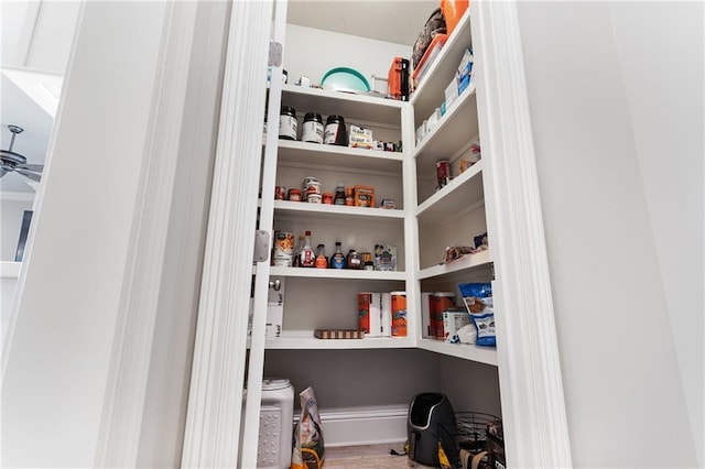view of storage area