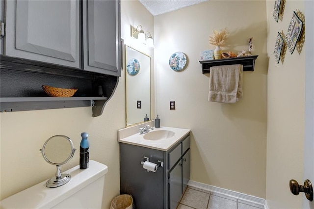 232 Chateau Dr, Slidell, LA 70460 - half bathroom featuring tile patterned flooring and vanity