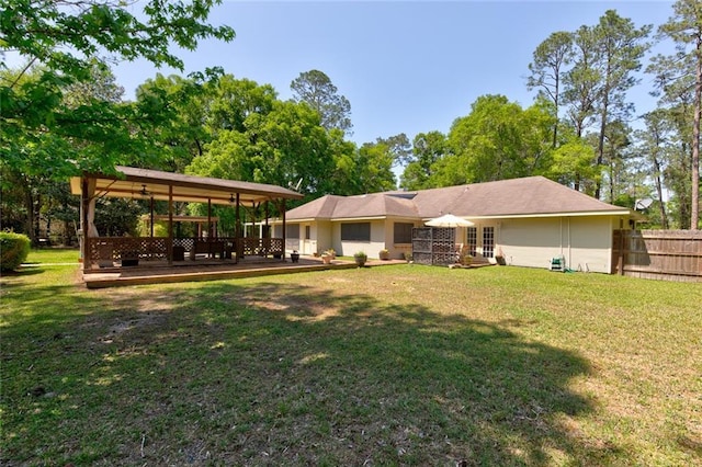 232 Chateau Dr, Slidell, LA 70460 - rear view of property with french doors and a deck