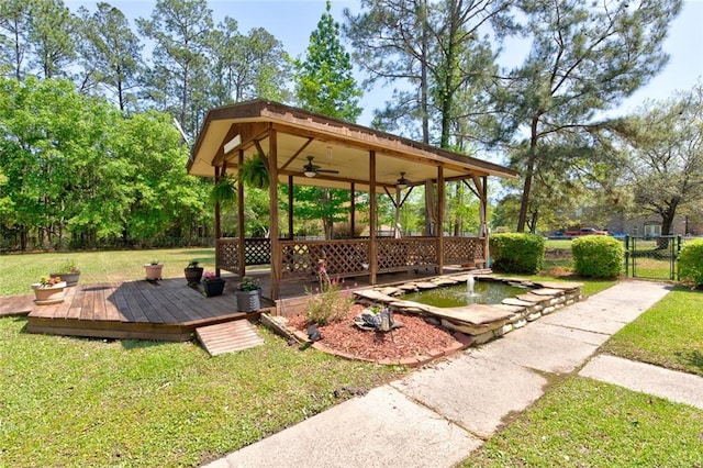 232 Chateau Dr, Slidell, LA 70460 - view of property's community featuring a wooden deck and a gate