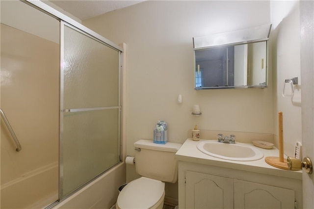 1805 13th Ave, Franklinton, LA 70438 - bathroom with enclosed tub / shower combo, vanity, and toilet