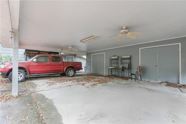 1805 13th Ave, Franklinton, LA 70438 - garage with a ceiling fan