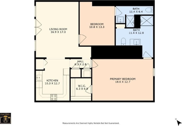 818 Bourbon St Unit 1C, New Orleans, LA 70116 - room layout