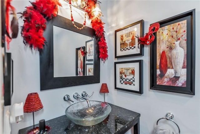 interior space with vanity