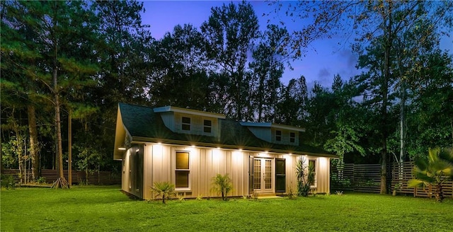 72315 Kustenmacher Rd, Abita Springs, LA 70420 - rear view of property with french doors and board and batten siding