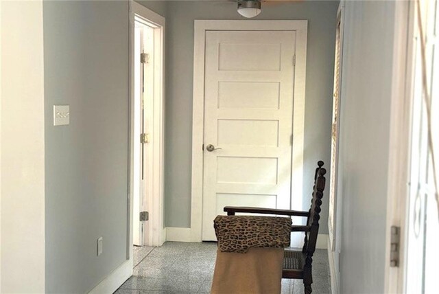 corridor with baseboards