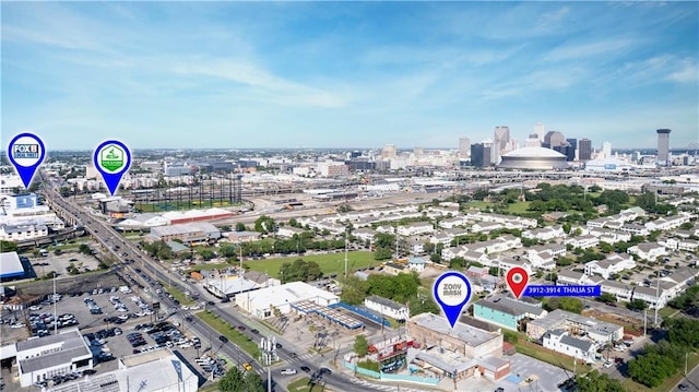391214 Thalia St, New Orleans, LA 70125 - birds eye view of property with a view of city