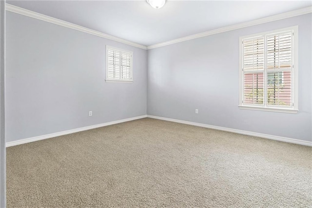 4516 Beau Lac Ln, Metairie, LA 70002 - carpeted spare room featuring ornamental molding and baseboards