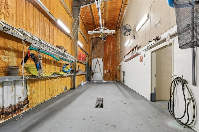 interior space featuring a garage door opener