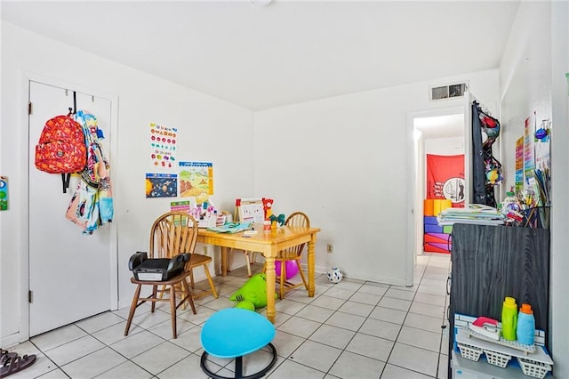 4018 Pitt St, New Orleans, LA 70115 - game room featuring light tile patterned floors, baseboards, and visible vents