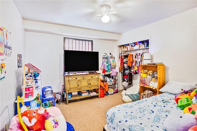 4018 Pitt St, New Orleans, LA 70115 - carpeted bedroom featuring a closet and a ceiling fan