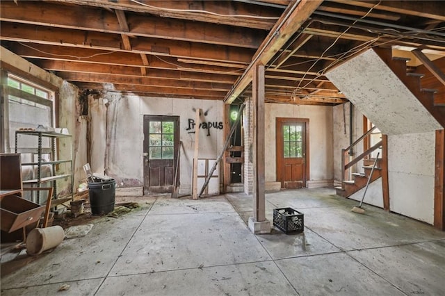 1318 Dublin St, New Orleans, LA 70118 - miscellaneous room featuring a wealth of natural light and stairs