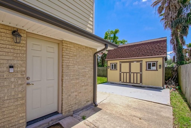 exterior space with a patio area and fence