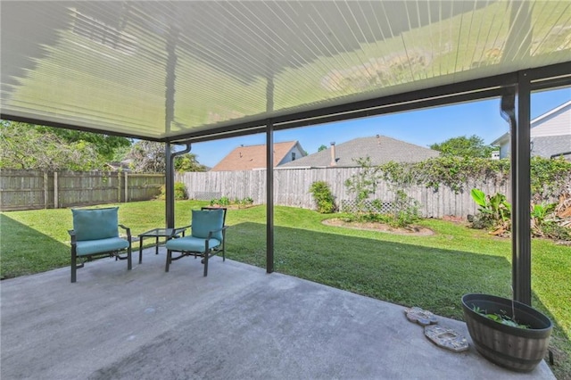 view of patio / terrace featuring a fenced backyard