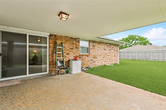 view of patio with fence
