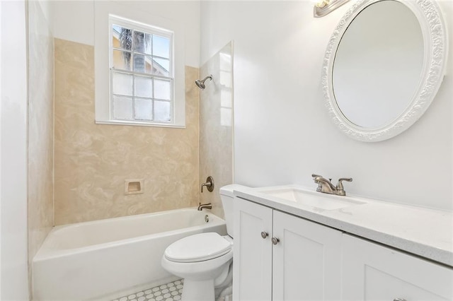 101012 Philip St, New Orleans, LA 70130 - bathroom with toilet, vanity, and bathing tub / shower combination