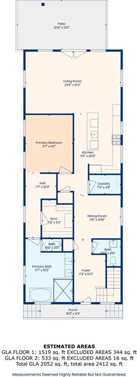 2623 Dauphine St, New Orleans, LA 70117 - view of home floor plan