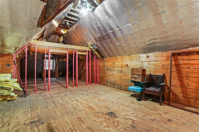 view of attic