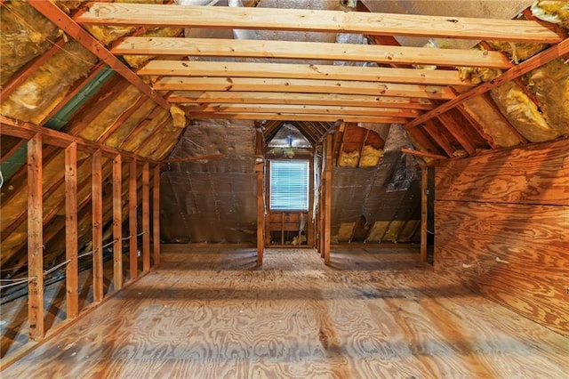 view of attic