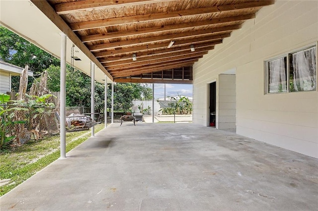 view of patio with fence