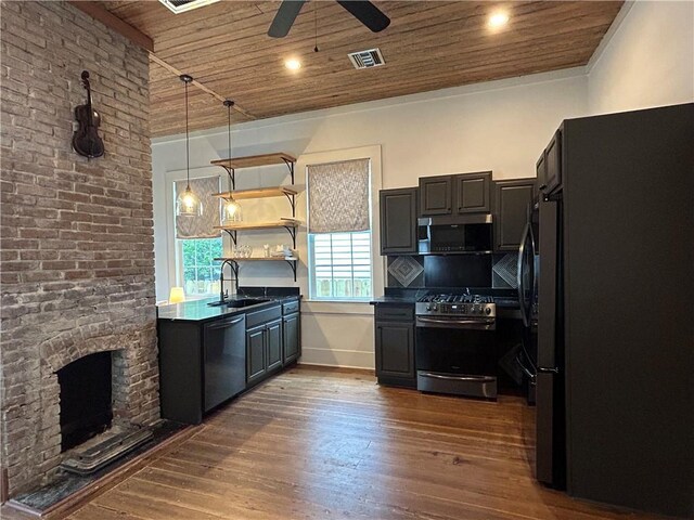7713 Zimpel St, New Orleans, LA 70118 - dining area with wood ceiling, plenty of natural light, light wood-type flooring, and crown molding