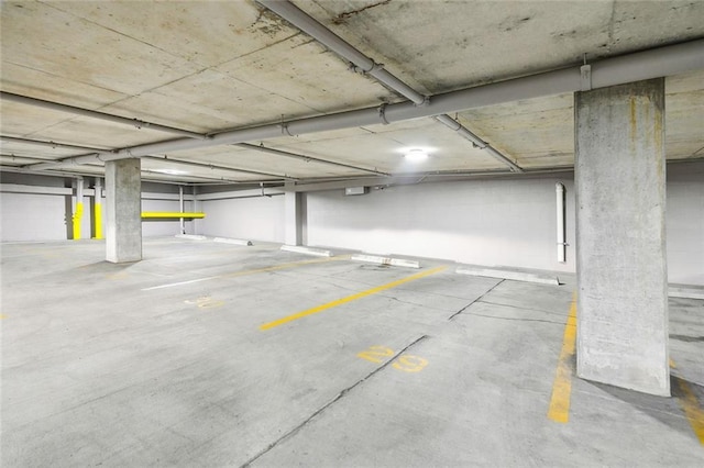 view of parking garage