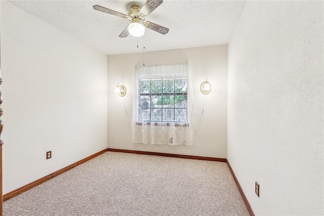 106 Somerset Rd, La Place, LA 70068 - carpeted empty room with a textured ceiling, baseboards, and a ceiling fan