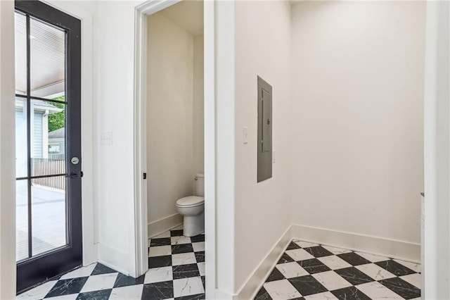 6371 Louis Xiv St, New Orleans, LA 70124 - bathroom with tile patterned floors and electric panel