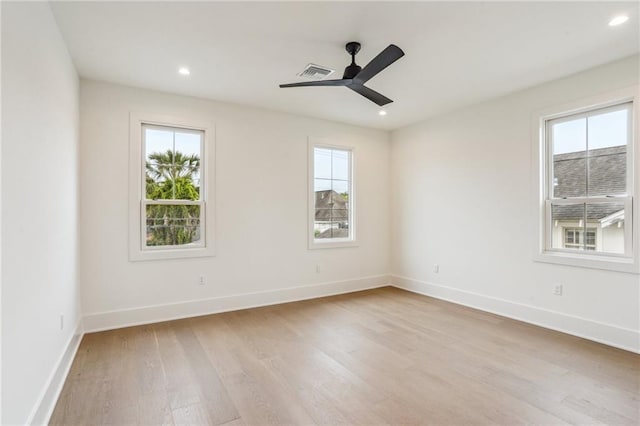 6371 Louis Xiv St, New Orleans, LA 70124 - empty room featuring light wood-type flooring, a ceiling fan, and recessed lighting