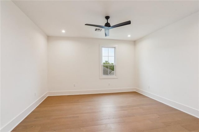 6371 Louis Xiv St, New Orleans, LA 70124 - spare room featuring ceiling fan, light wood finished floors, and recessed lighting