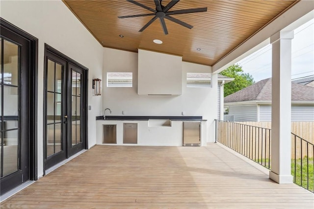 6371 Louis Xiv St, New Orleans, LA 70124 - view of patio / terrace featuring a ceiling fan and a deck