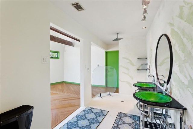interior space featuring visible vents