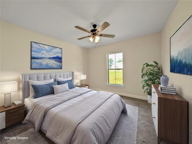 9508 E Terran Ln, Waggaman, LA 70094 - bedroom featuring dark carpet and ceiling fan