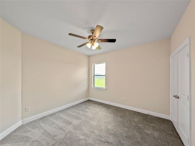 9508 E Terran Ln, Waggaman, LA 70094 - carpeted spare room with ceiling fan and baseboards