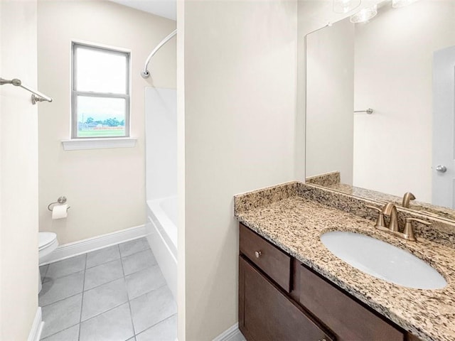9508 E Terran Ln, Waggaman, LA 70094 - bathroom with vanity, shower / bath combination, and tile patterned floors