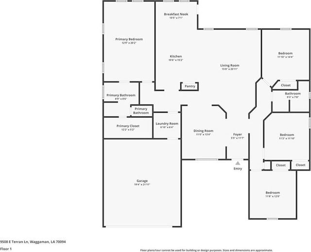 9508 E Terran Ln, Waggaman, LA 70094 - view of room layout