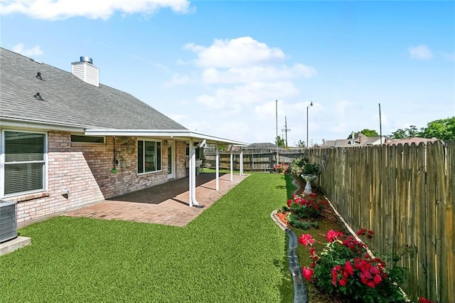 1601 Carthage Dr, Marrero, LA 70072 - view of yard with a patio area and a fenced backyard