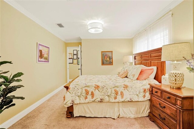 9621 Charlotte Dr, River Ridge, LA 70123 - bedroom with light colored carpet and ornamental molding