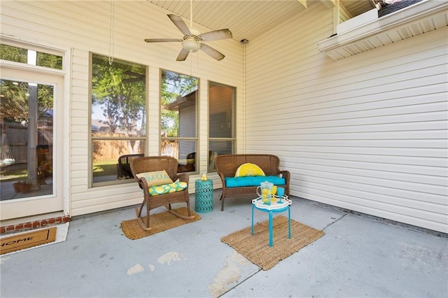 2436 Cours Carson St, Mandeville, LA 70448 - view of patio / terrace with ceiling fan